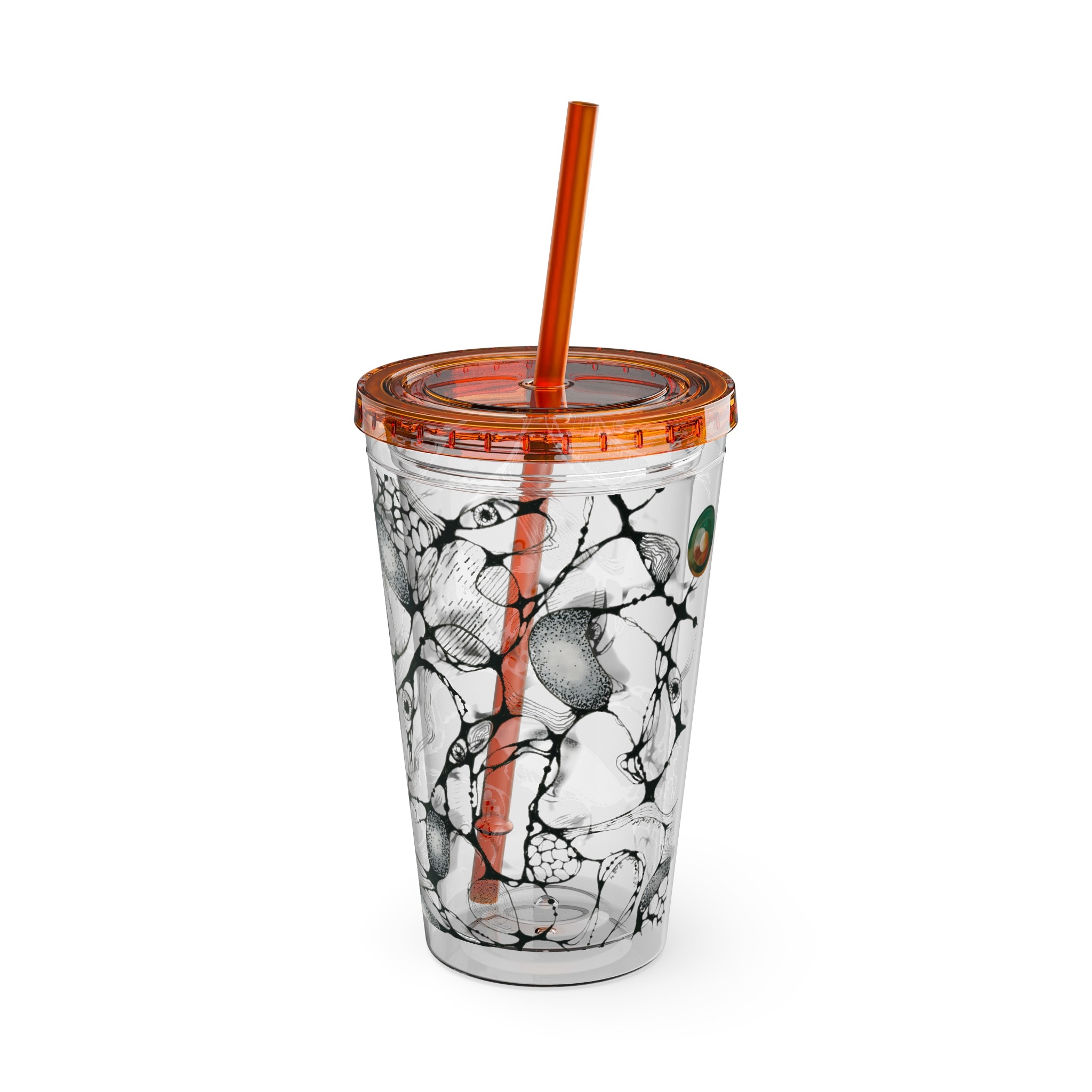 NEURO WAVES Tumbler with Straw, 16oz - Image 12