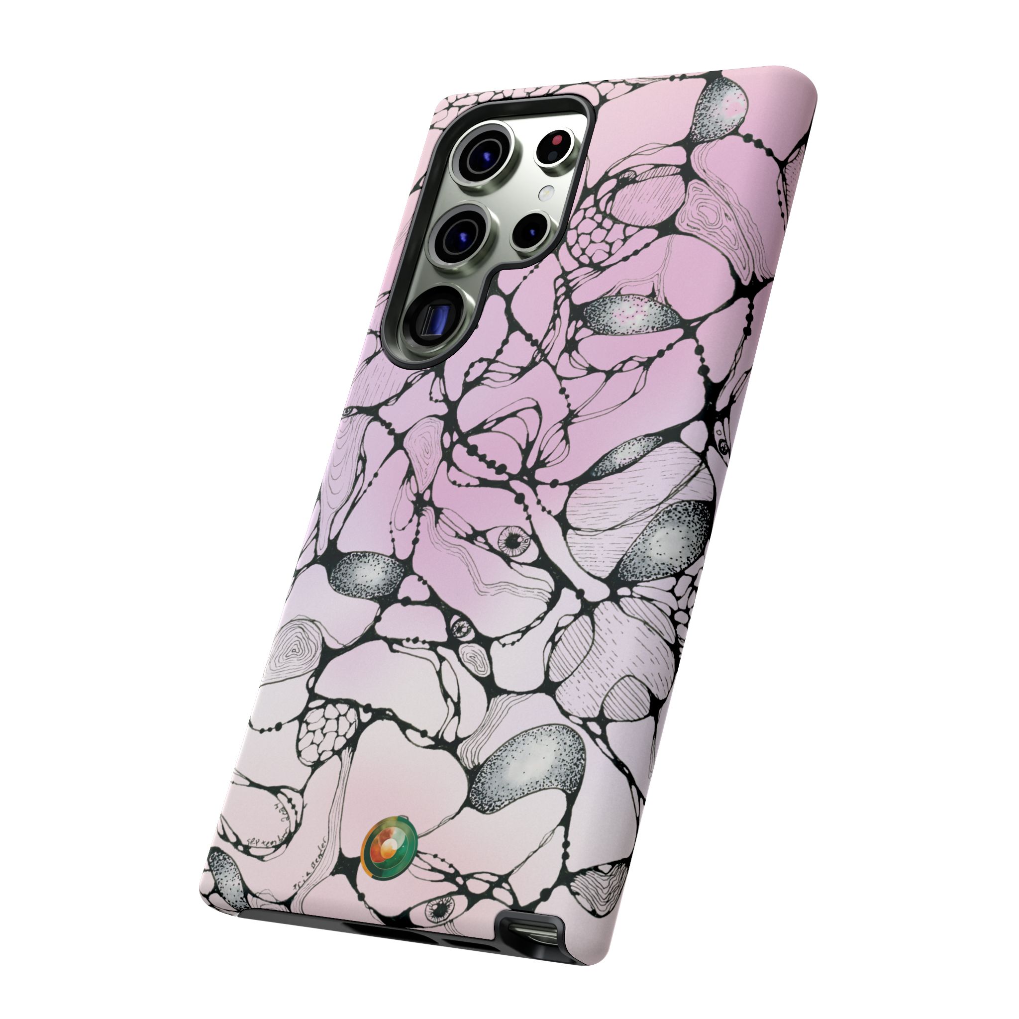 NEURO WAVES Pink Tough Phone Case - Image 8
