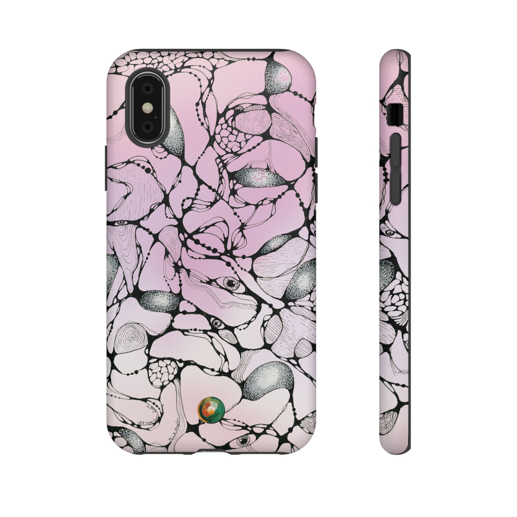 NEURO WAVES Pink Tough Phone Case - Image 19