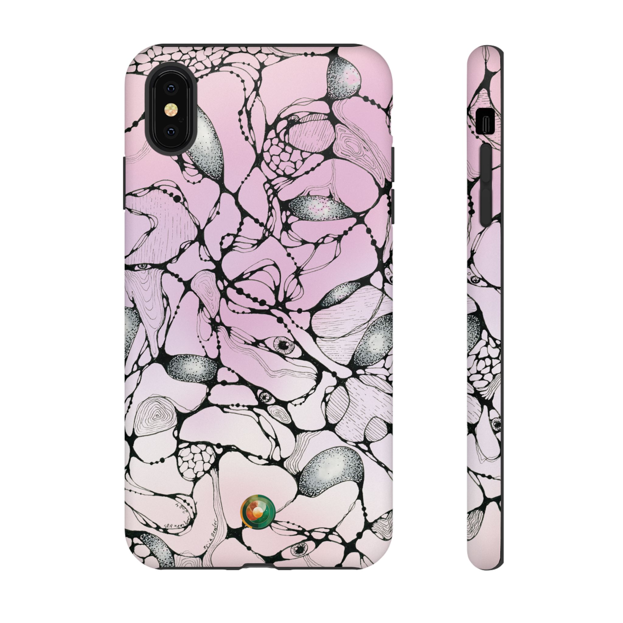 NEURO WAVES Pink Tough Phone Case - Image 18