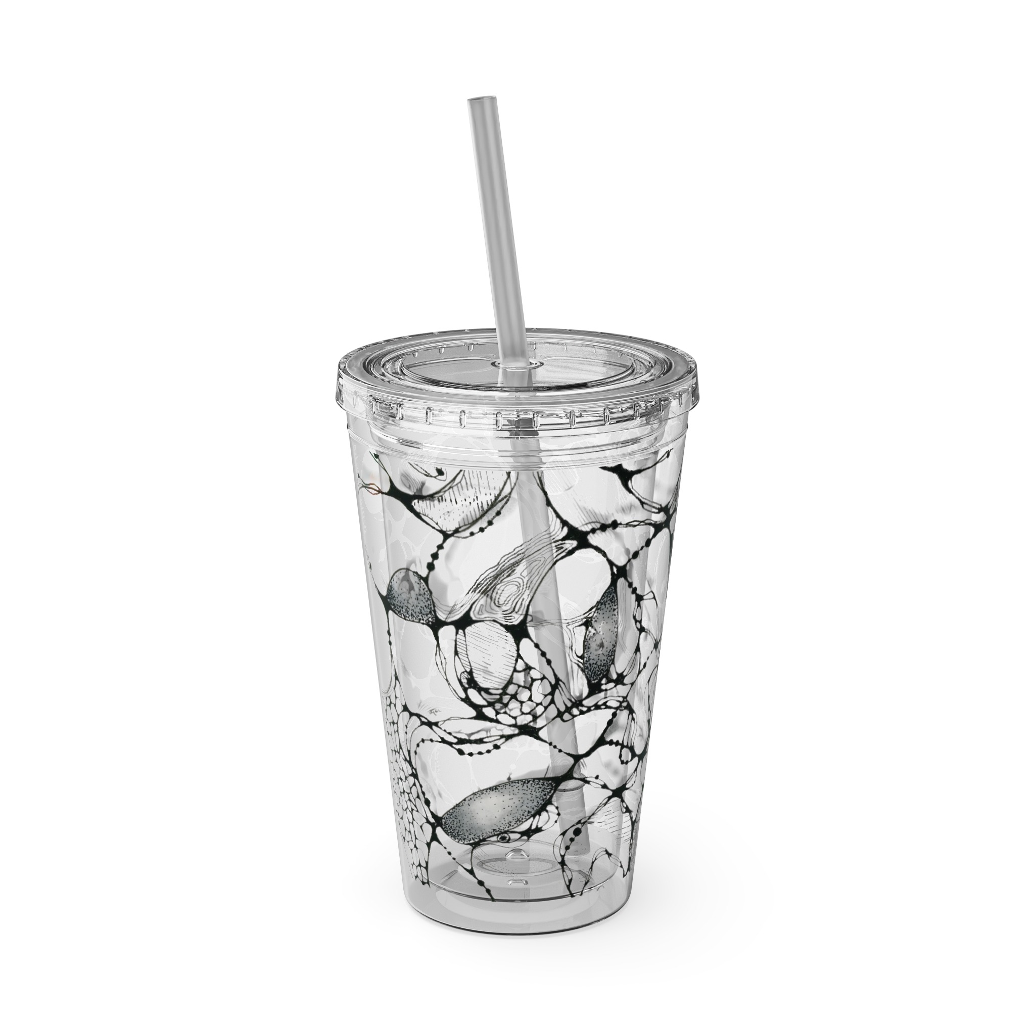 NEURO WAVES Tumbler with Straw, 16oz - Image 2