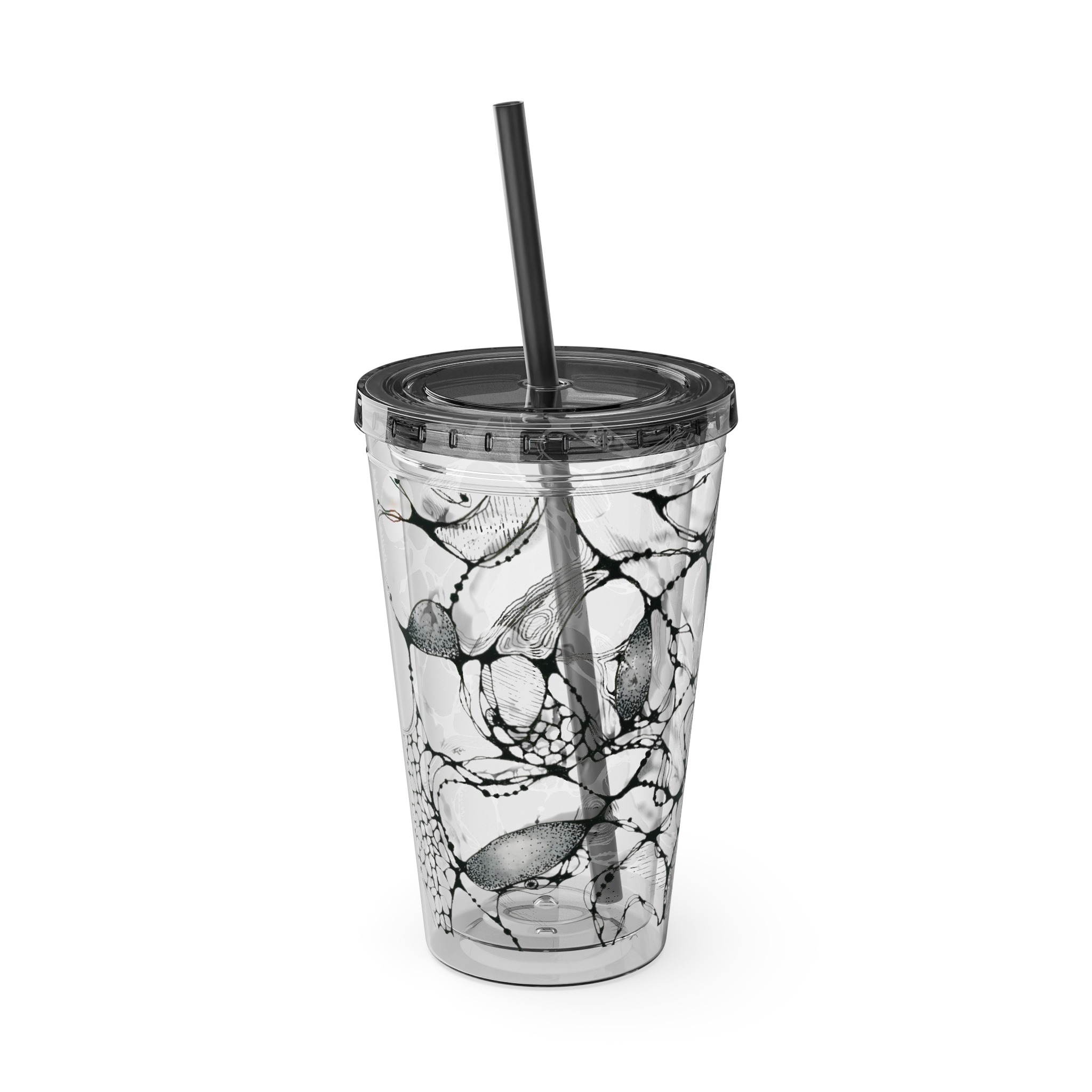 NEURO WAVES Tumbler with Straw, 16oz - Image 6