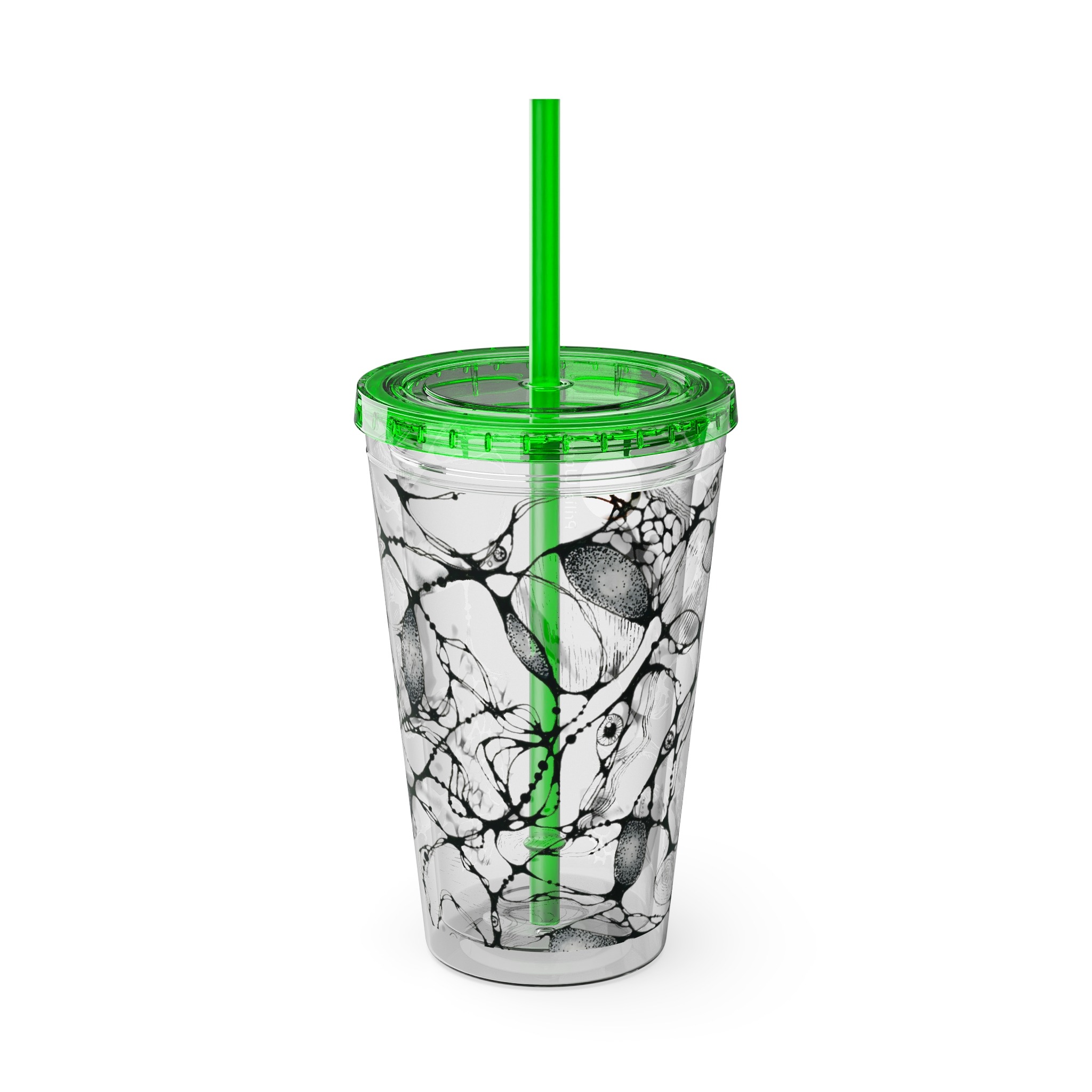 NEURO WAVES Tumbler with Straw, 16oz - Image 17