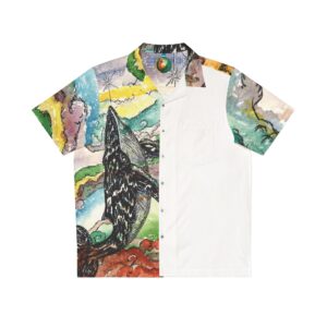 Men's Hawaiian Shirt - Cosmic Whale Design