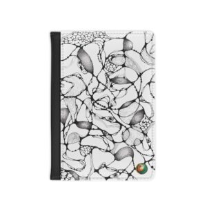 Passport Cover - NERO WAVES Design