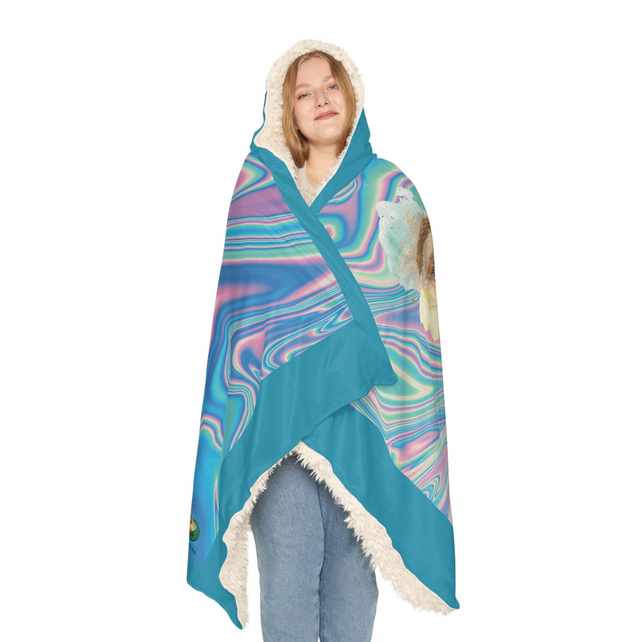 LOOKING IN Psychedelic Snuggle Blanket - Image 5