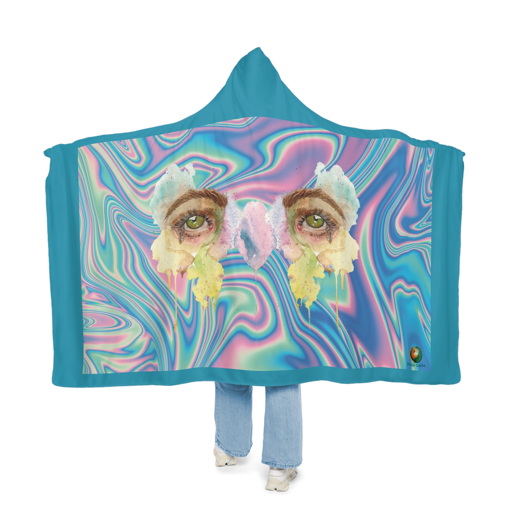 LOOKING IN Psychedelic Snuggle Blanket
