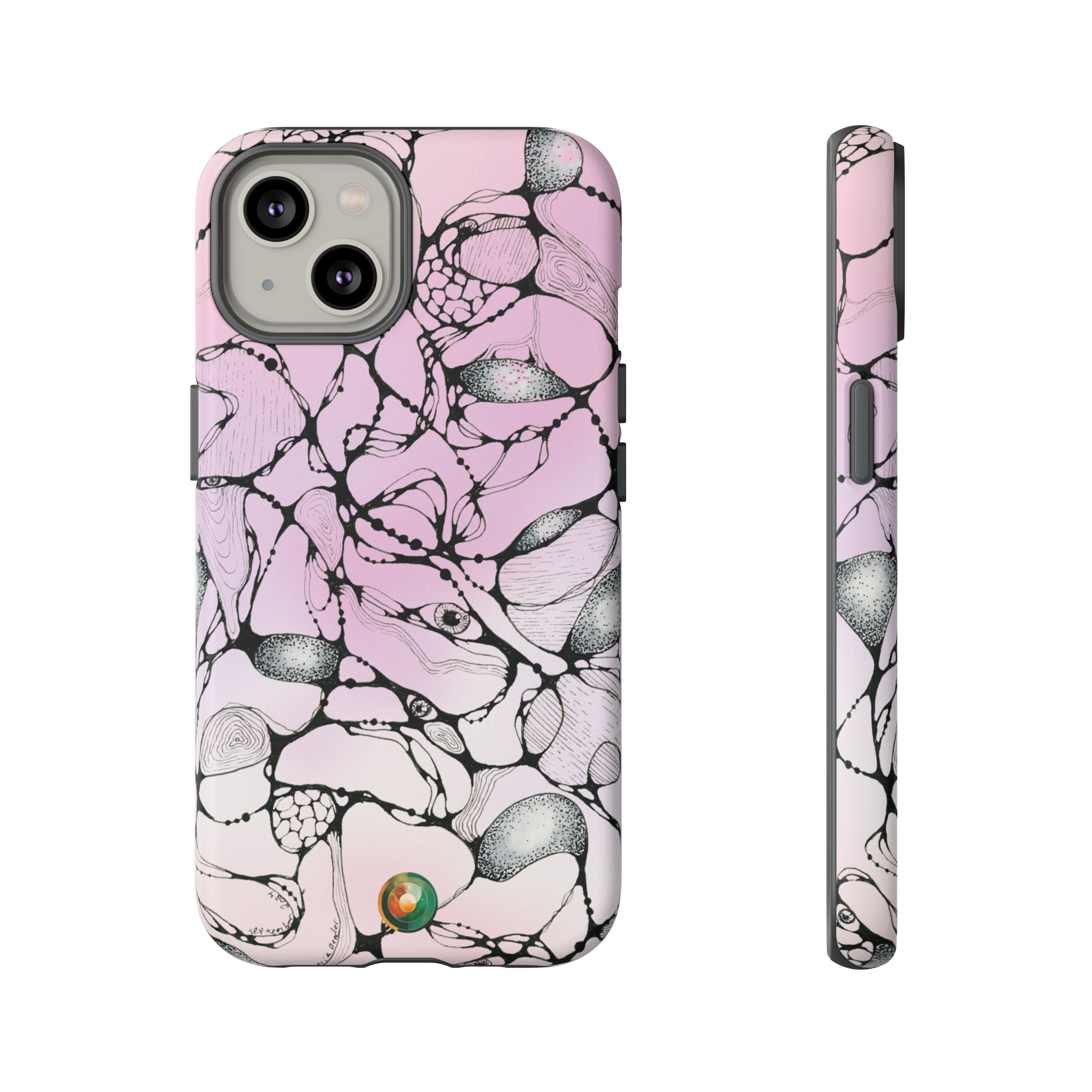 NEURO WAVES Pink Tough Phone Case - Image 10