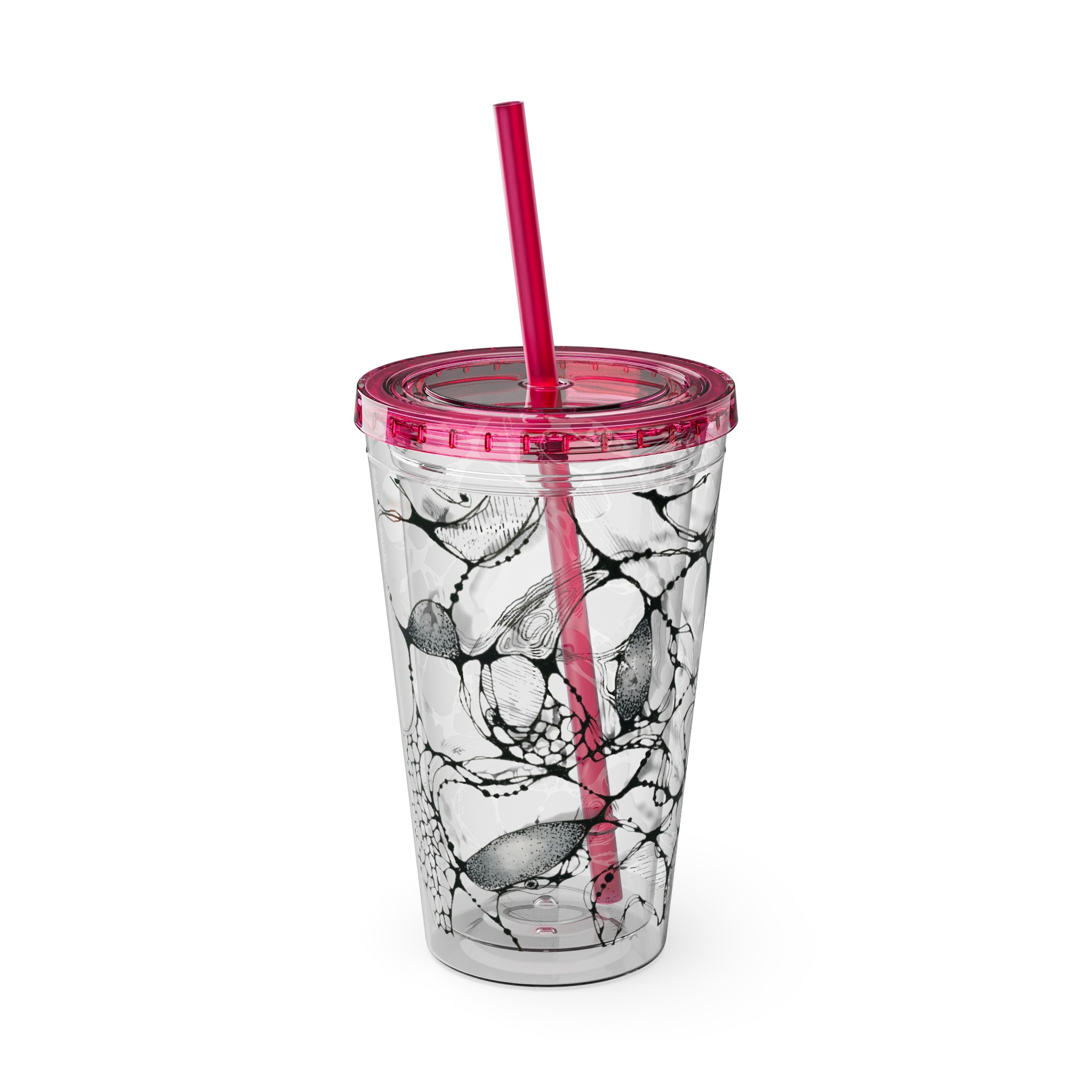 NEURO WAVES Tumbler with Straw, 16oz - Image 34