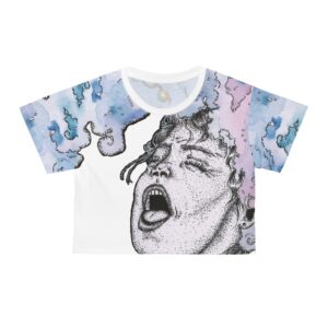 Watercolor & Smoke Muse Crop Tee