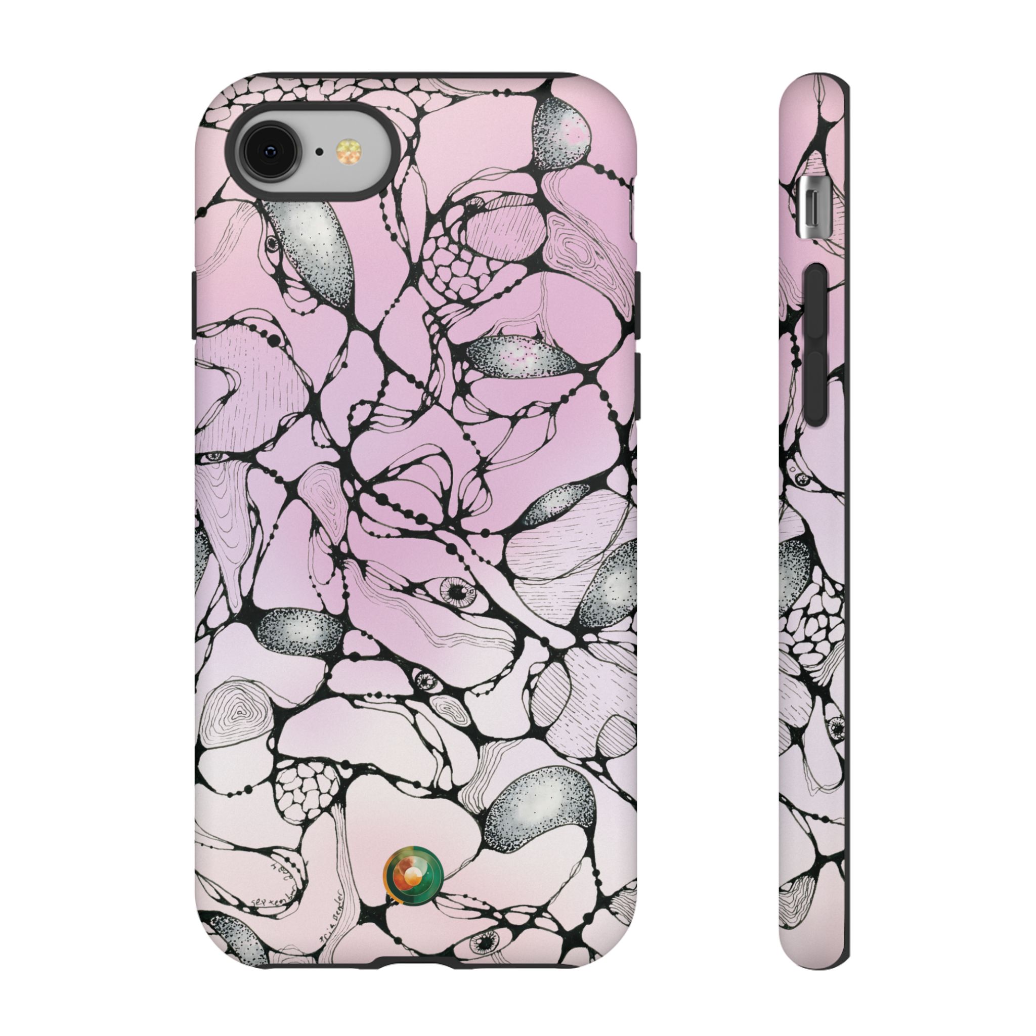 NEURO WAVES Pink Tough Phone Case - Image 3