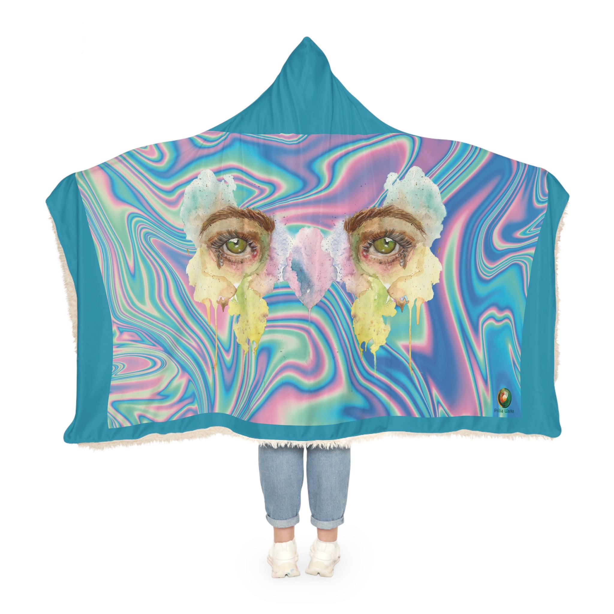 LOOKING IN Psychedelic Snuggle Blanket - Image 4