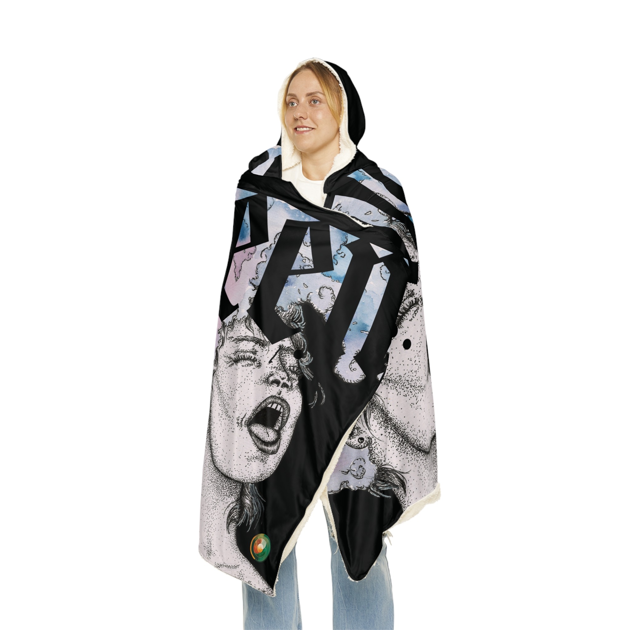 THOUGHTS IN COLOR Halloqueen Design Snuggle Blanket - Image 2