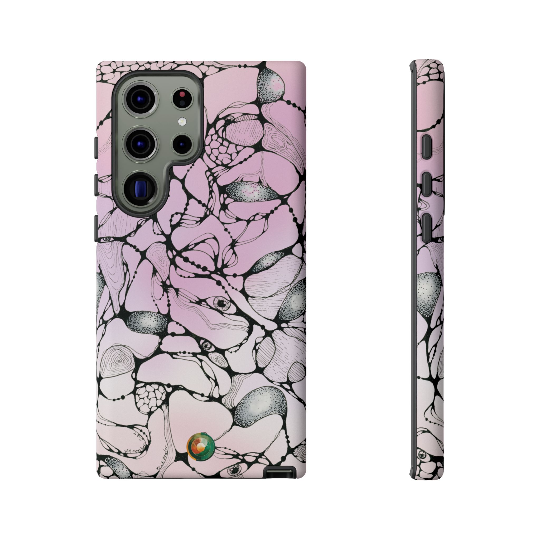 NEURO WAVES Pink Tough Phone Case - Image 9