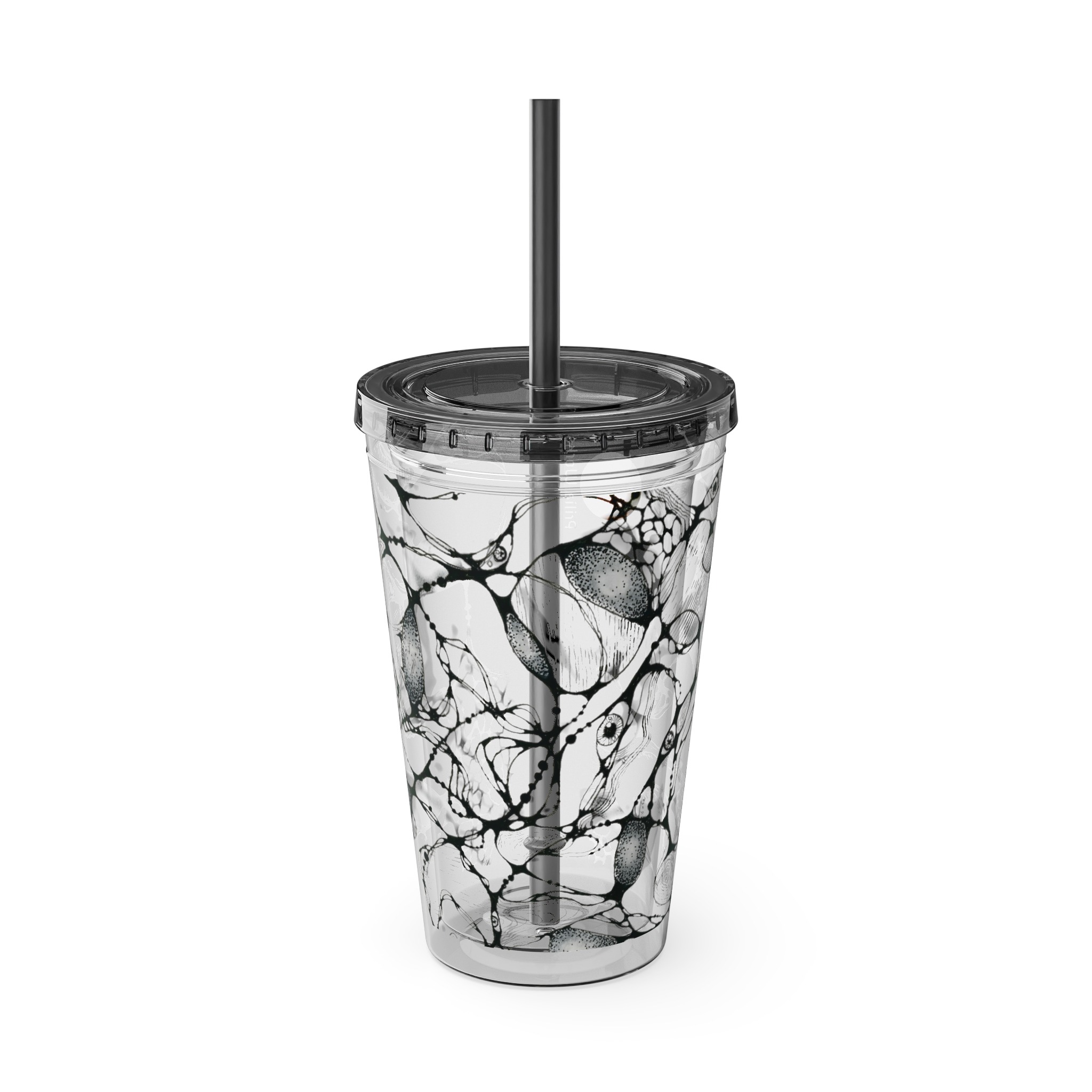 NEURO WAVES Tumbler with Straw, 16oz - Image 5