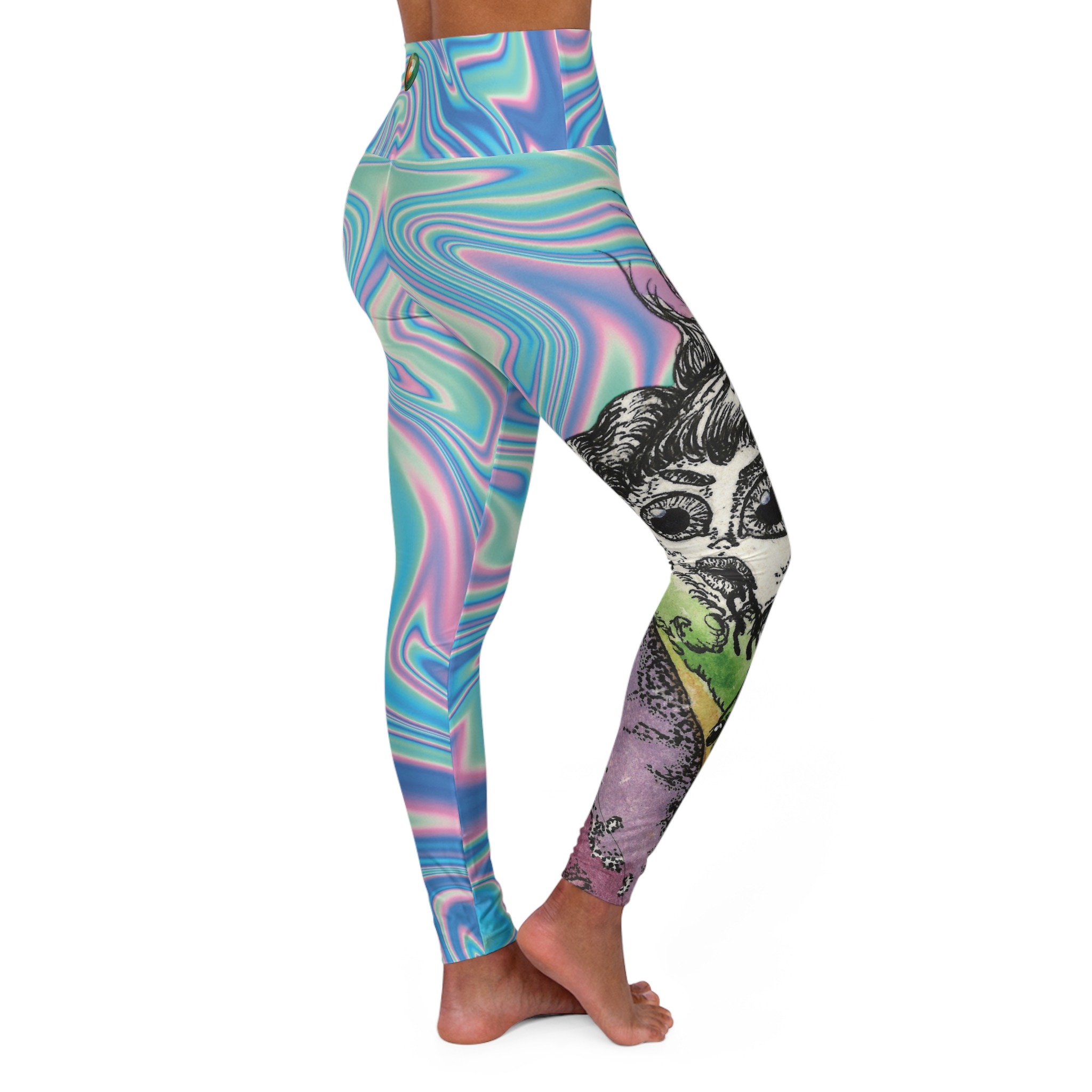 SPACE ELF Oil Spill Design leggings - Image 4