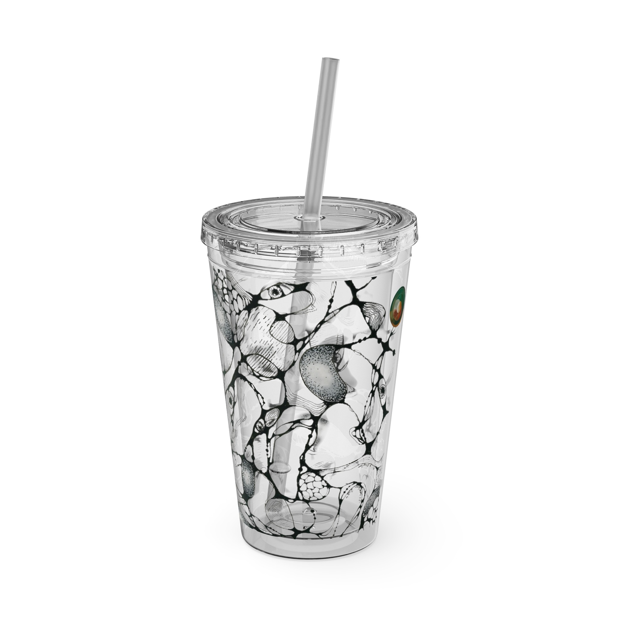NEURO WAVES Tumbler with Straw, 16oz - Image 4
