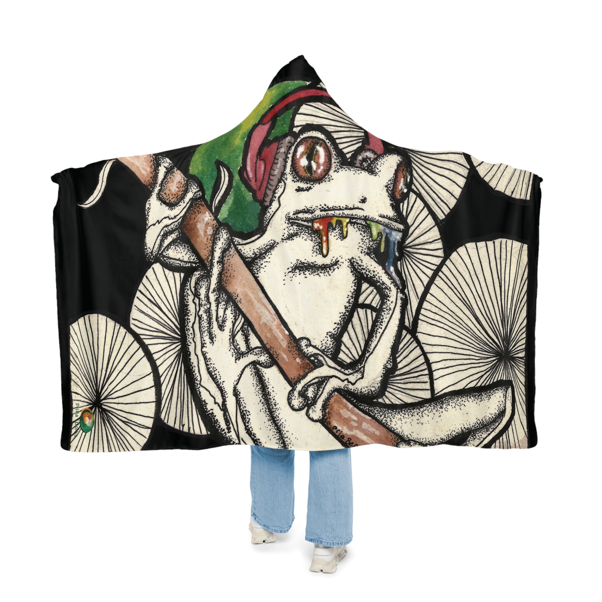 Trippy Frog Snuggle Blanket
