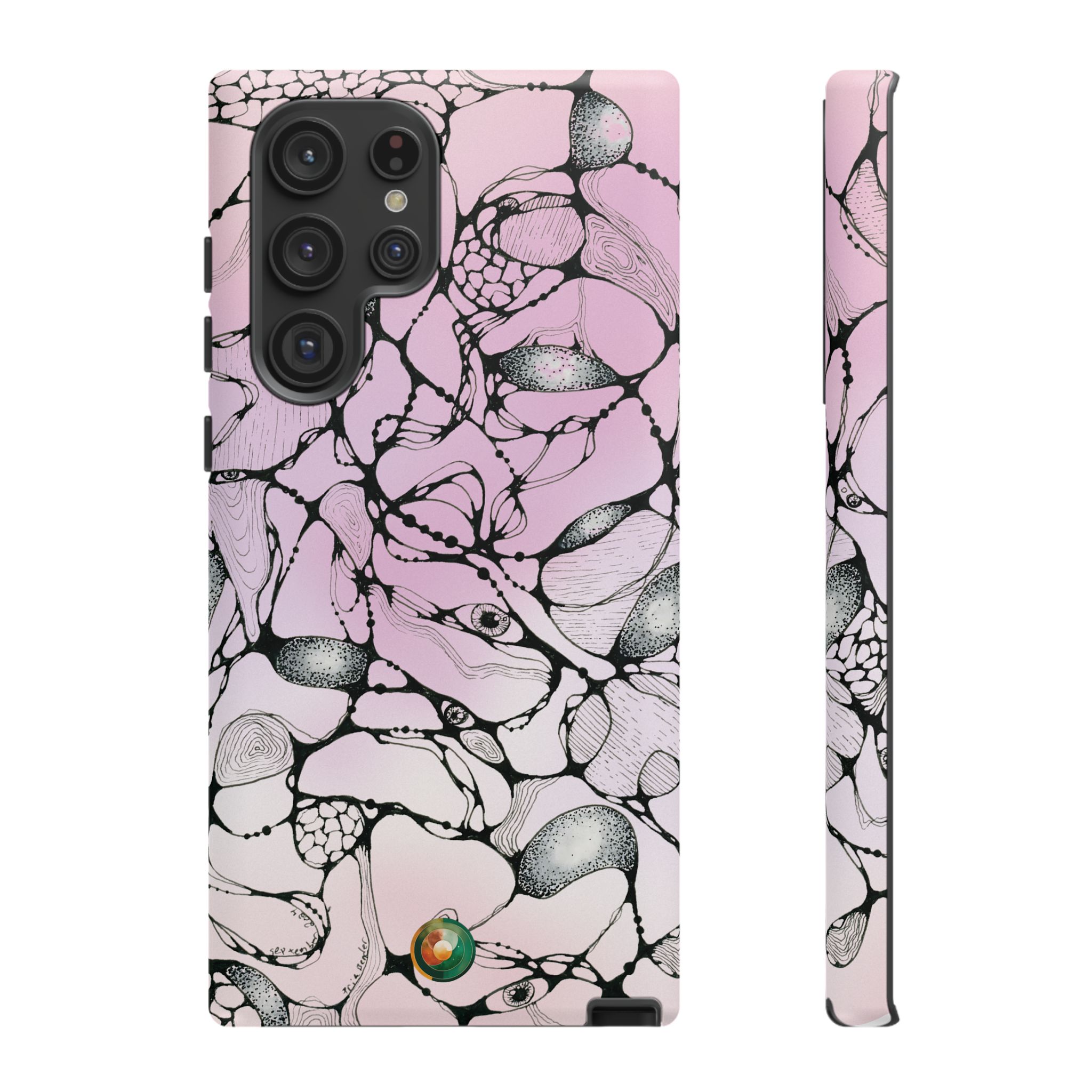 NEURO WAVES Pink Tough Phone Case - Image 11