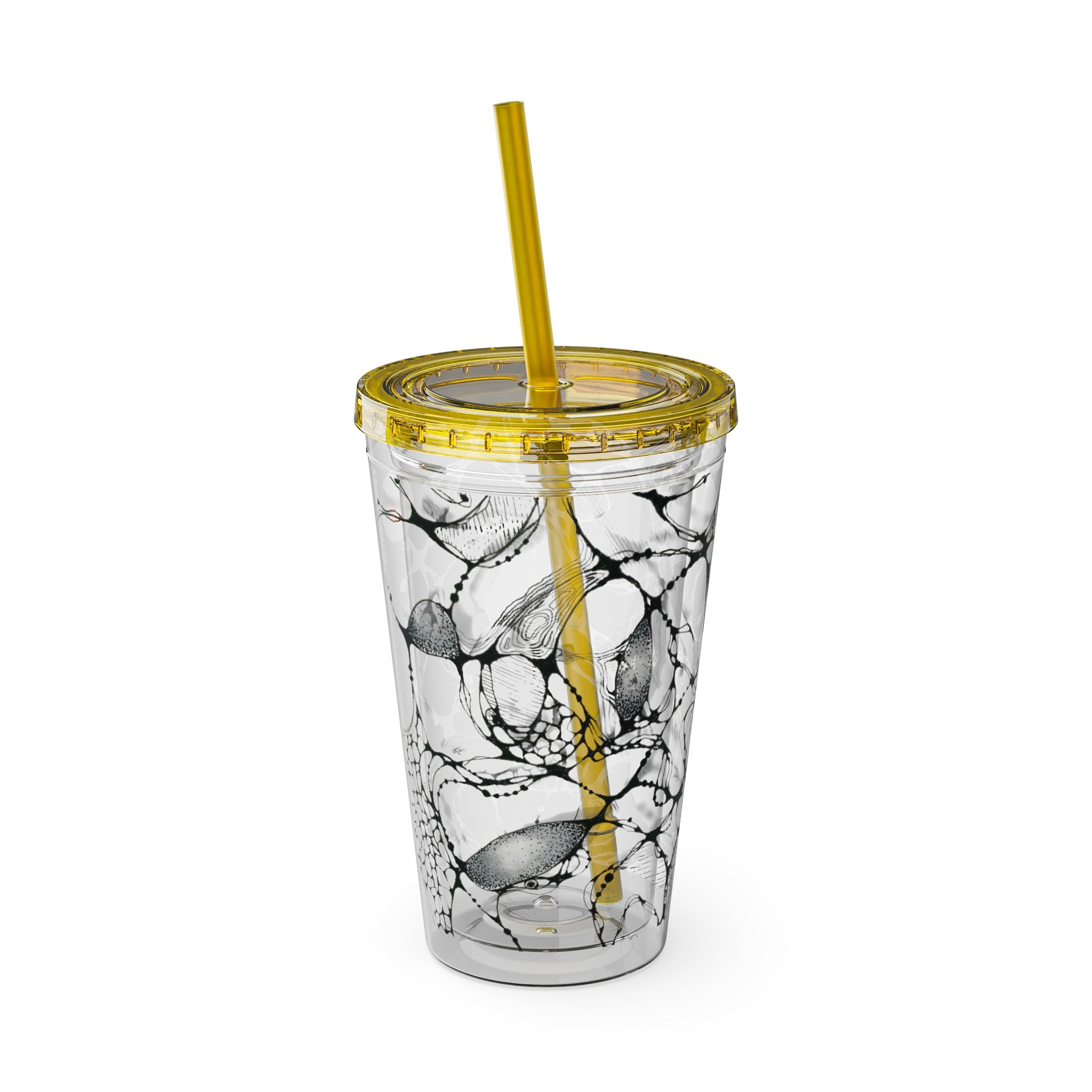 NEURO WAVES Tumbler with Straw, 16oz - Image 14