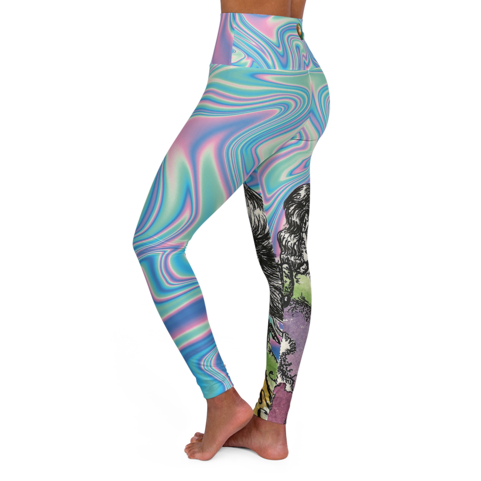 SPACE ELF Oil Spill Design leggings - Image 3