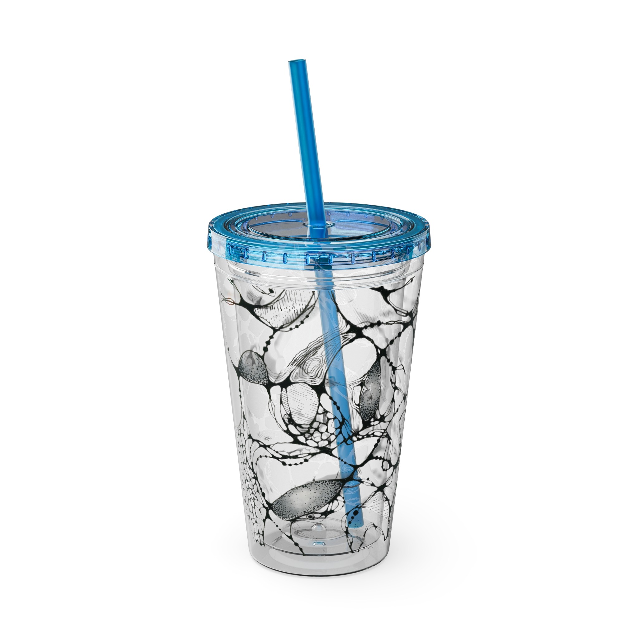 NEURO WAVES Tumbler with Straw, 16oz - Image 26