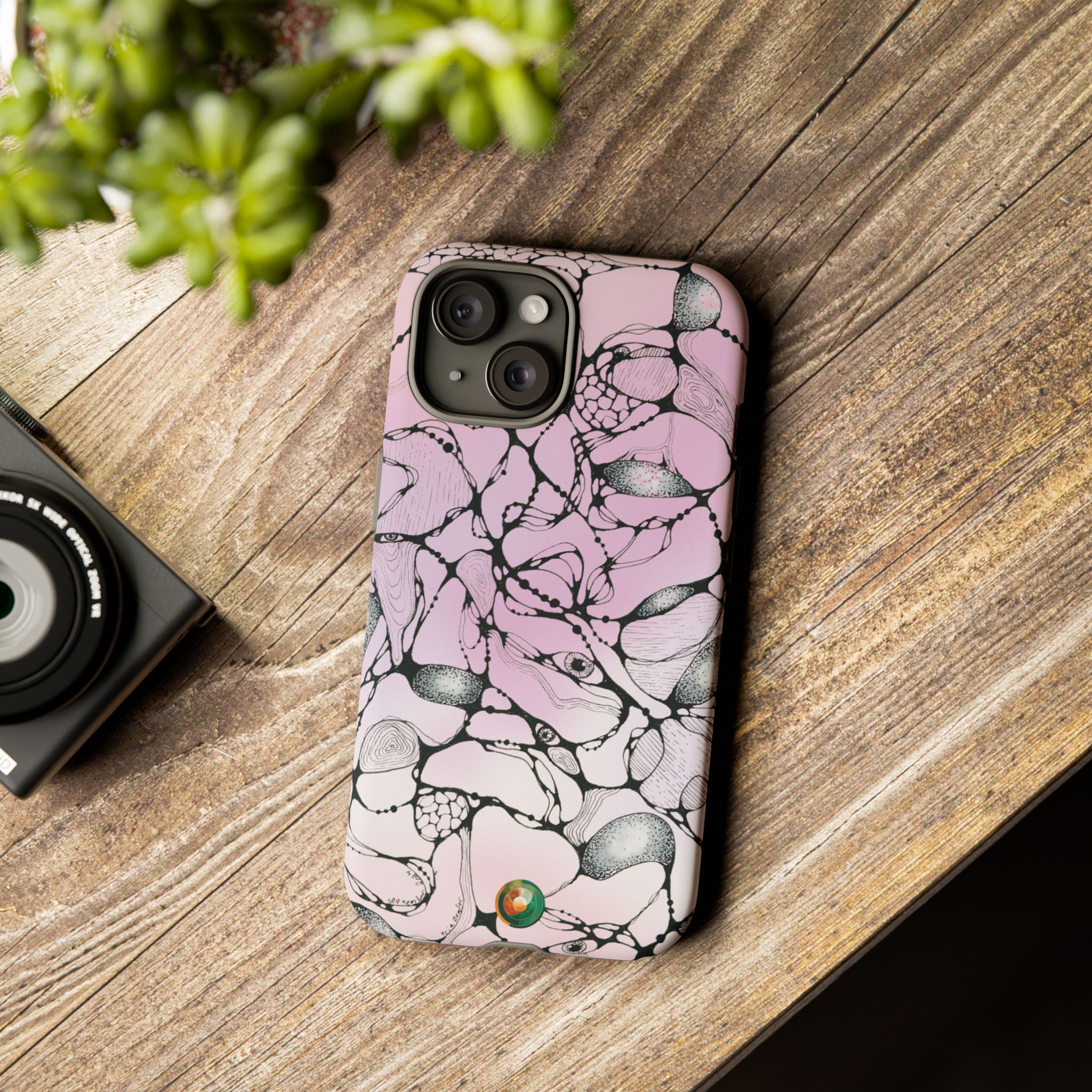 NEURO WAVES Pink Tough Phone Case - Image 2