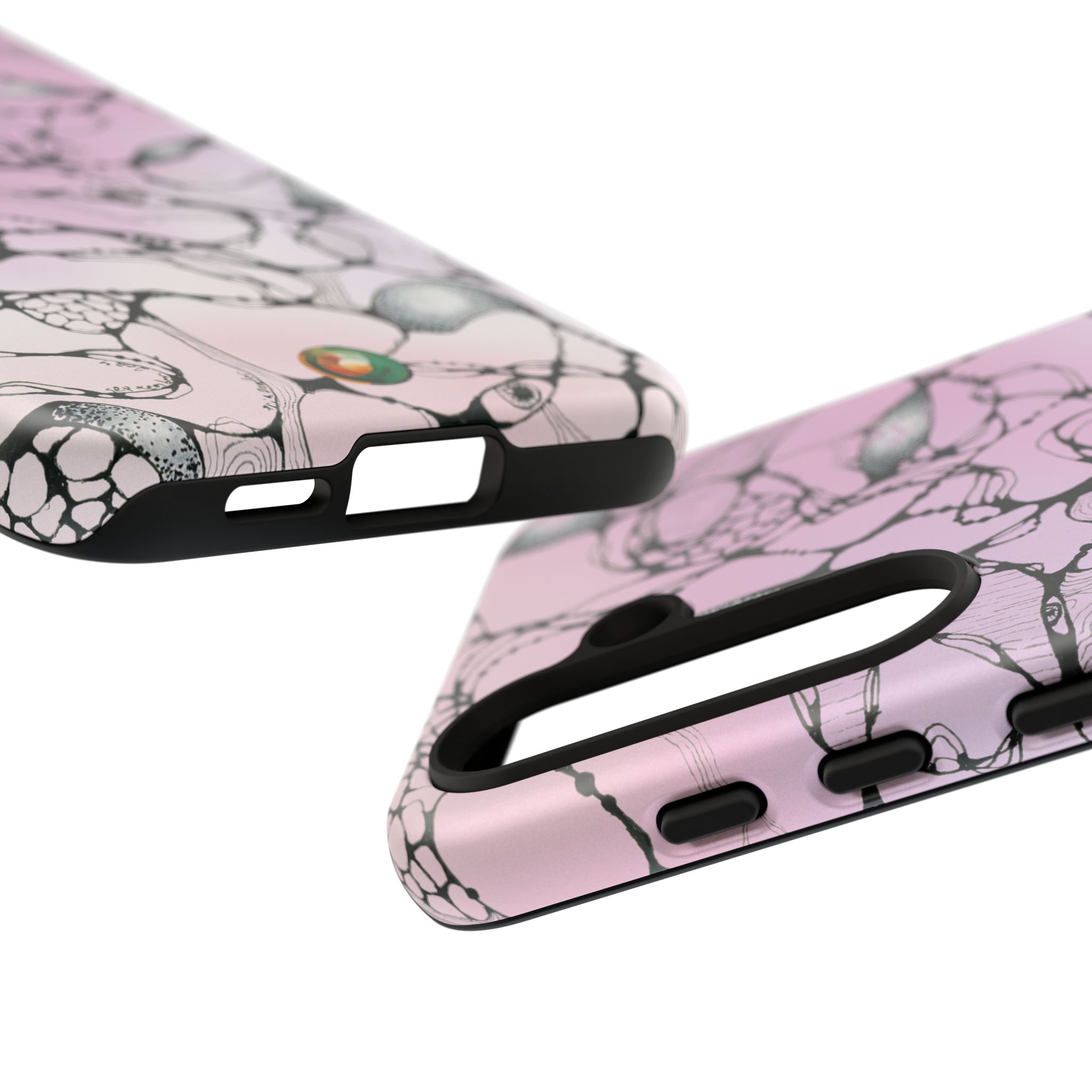 NEURO WAVES Pink Tough Phone Case - Image 4