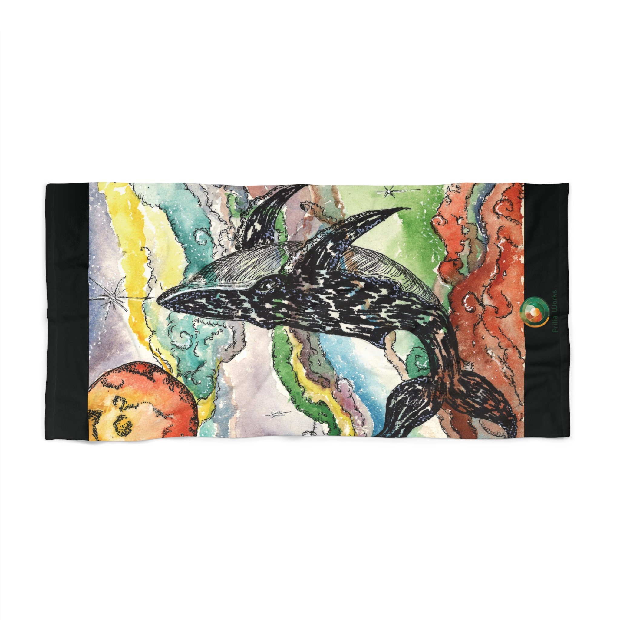 COSMIC WHALE Beach Towel - Image 3