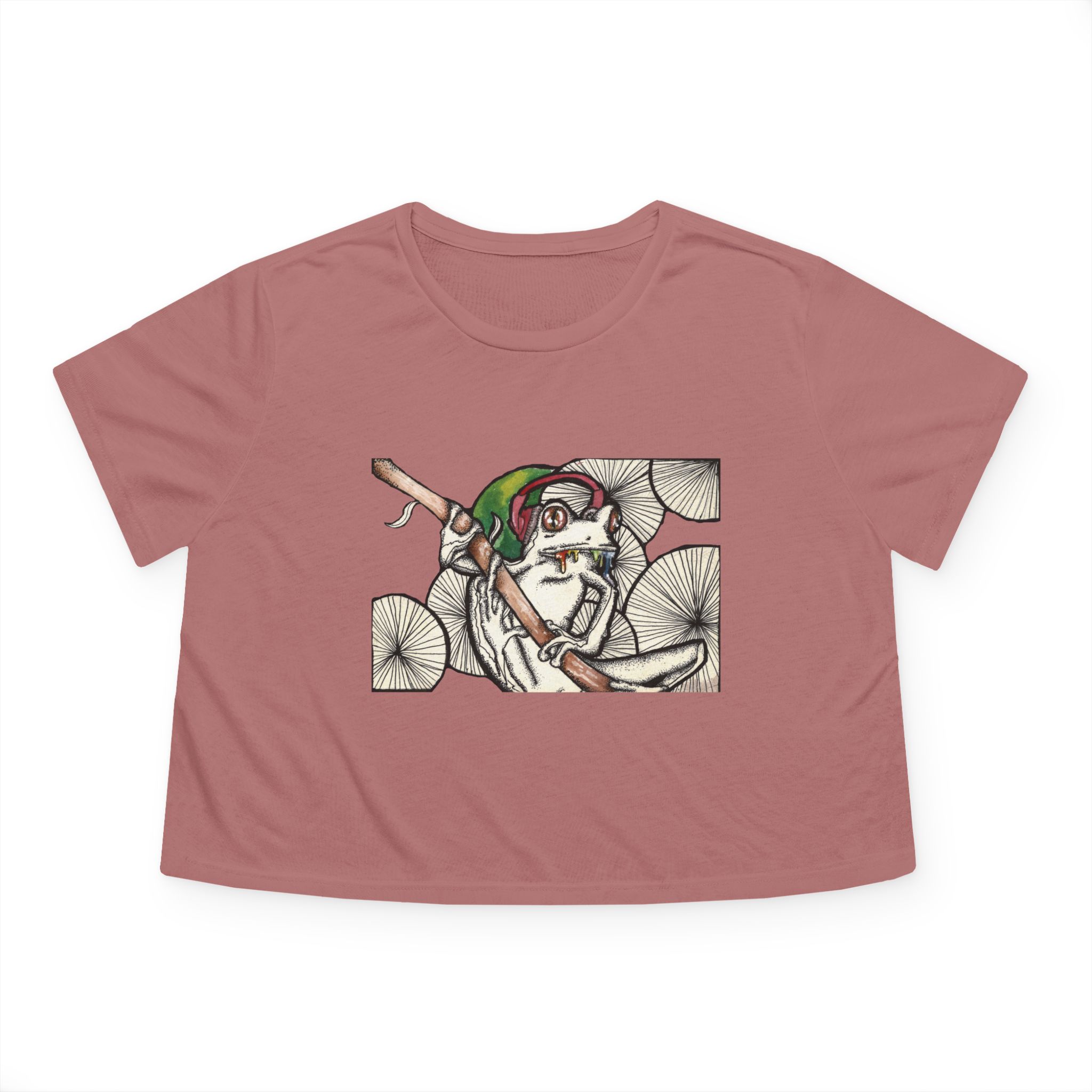 TRIPPY FROG Cropped Tee - Image 3
