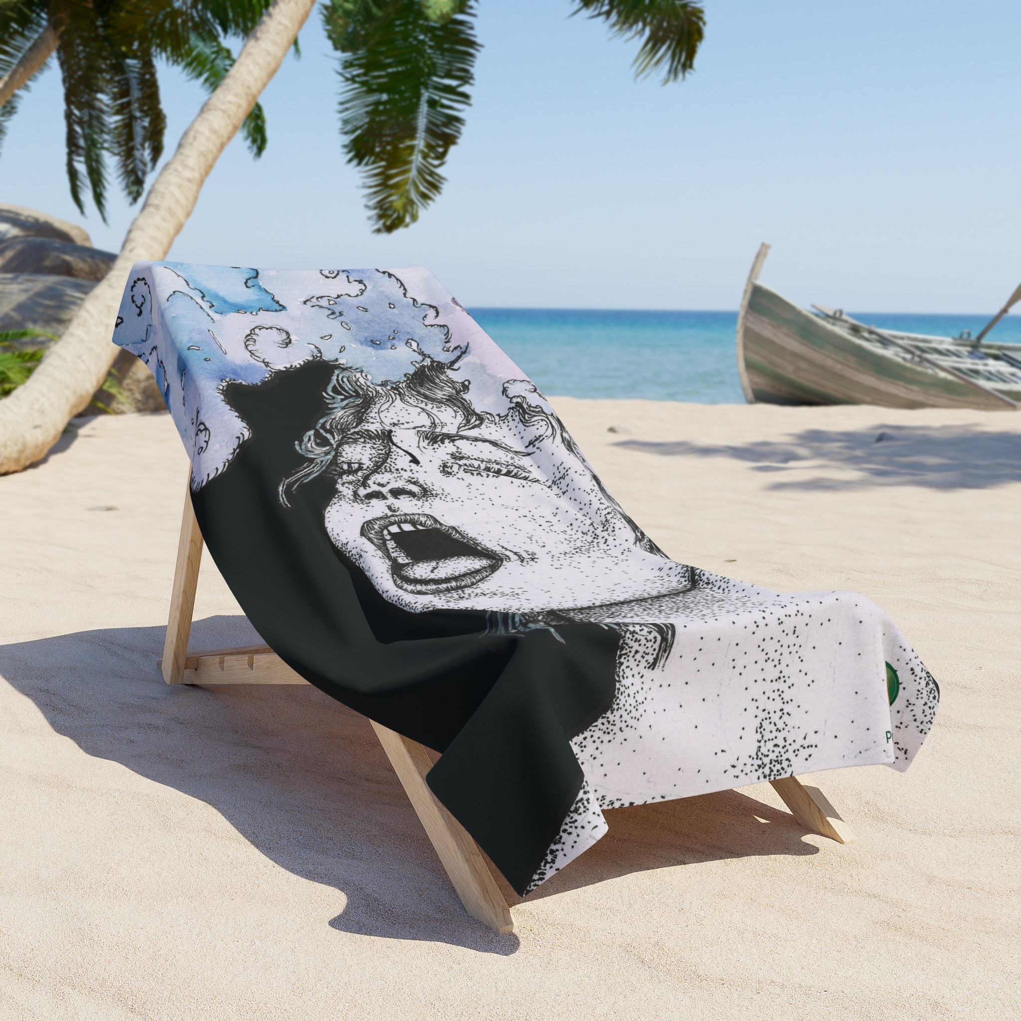 BLUES MUSE Beach Towel - Image 4