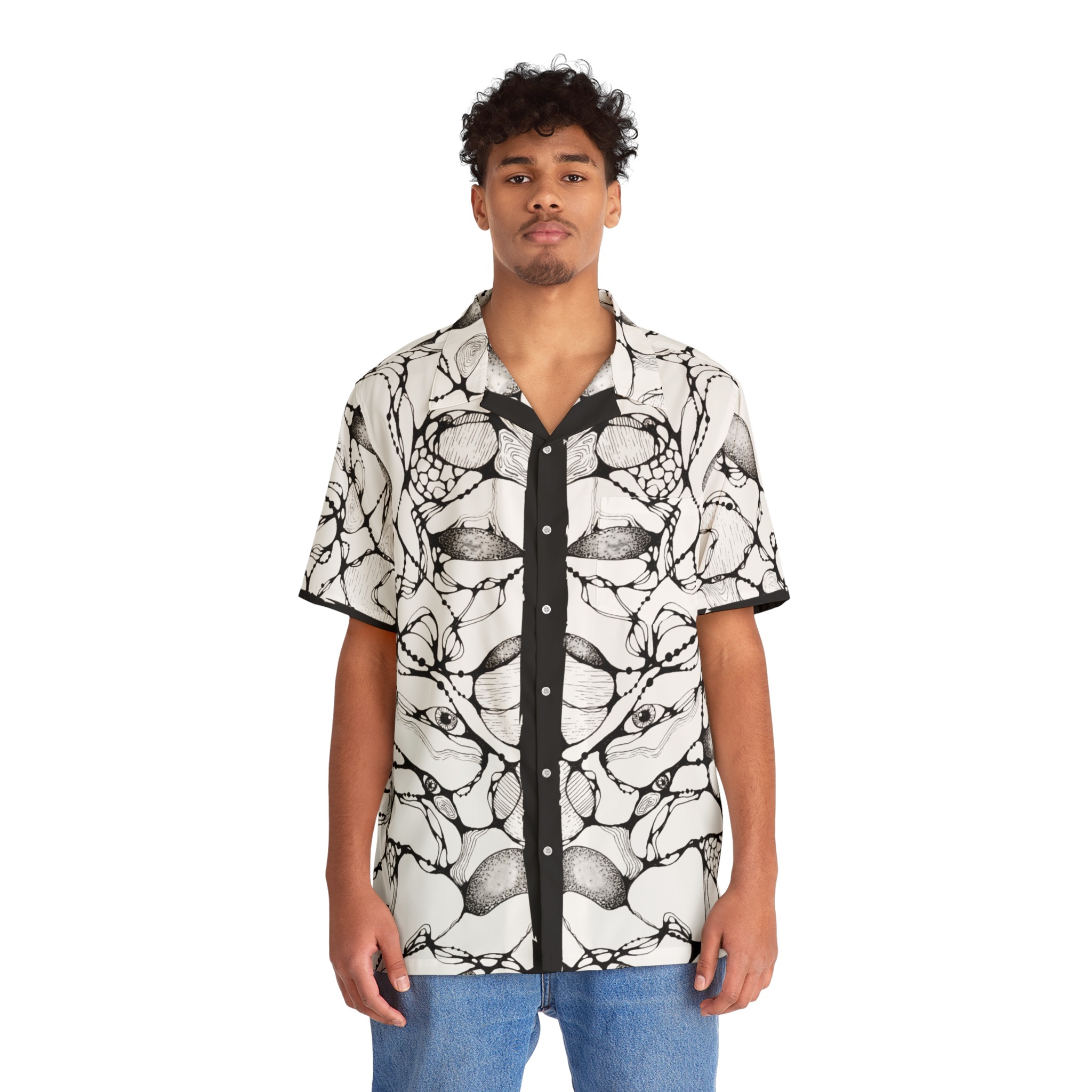 NEURO WAVES hawaiian Shirt - Image 4