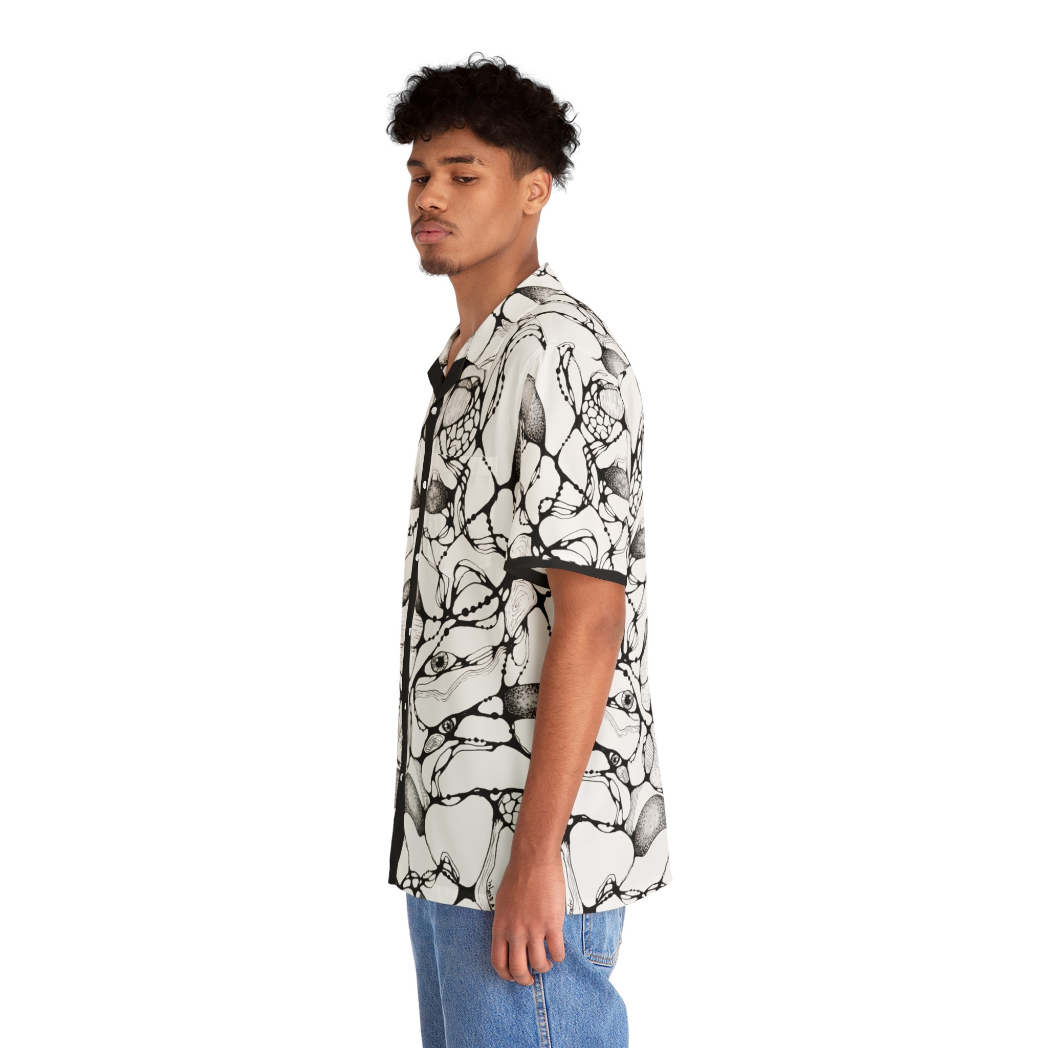 NEURO WAVES hawaiian Shirt - Image 5
