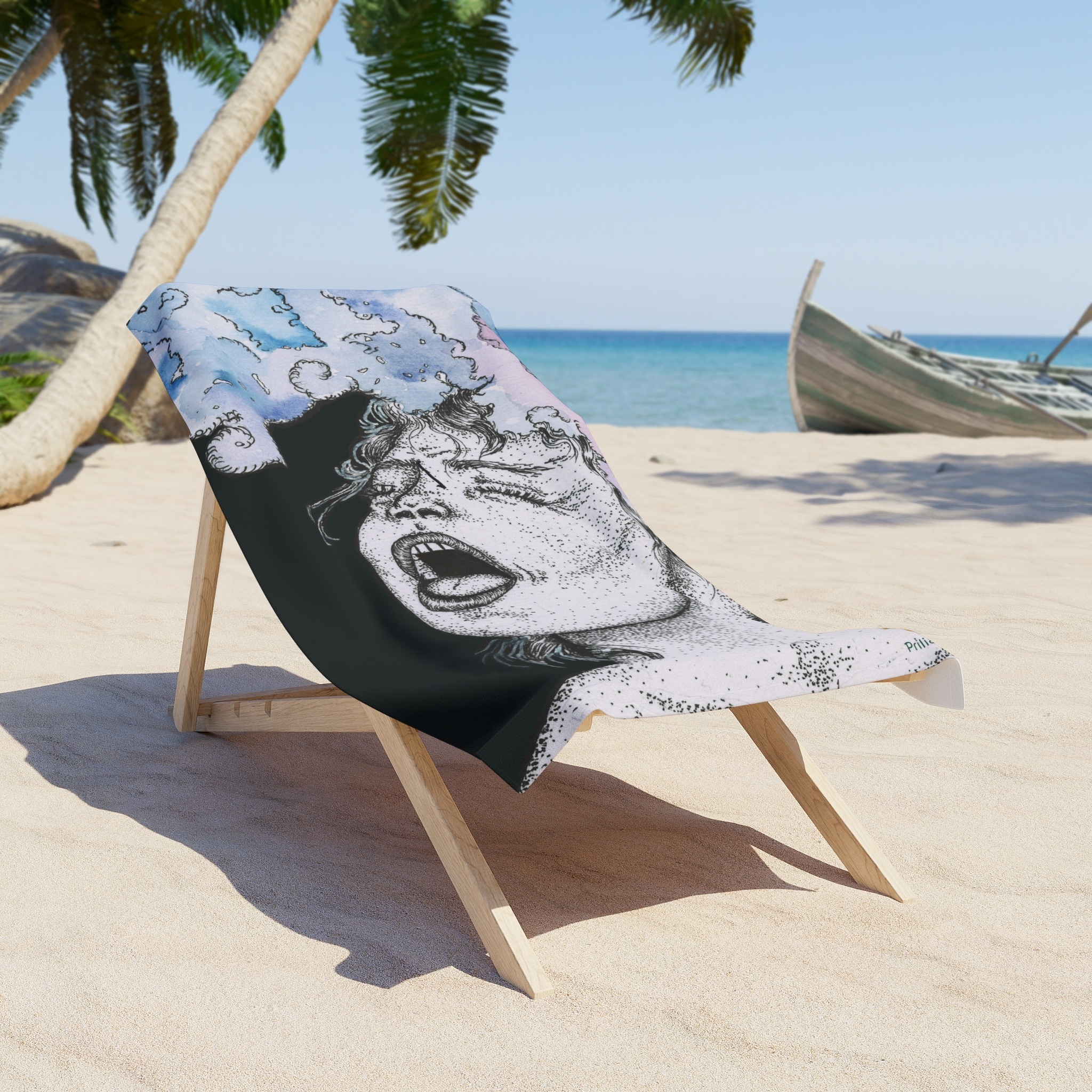 BLUES MUSE Beach Towel - Image 2